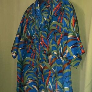 Tropical Blue and Green Men's Shirt